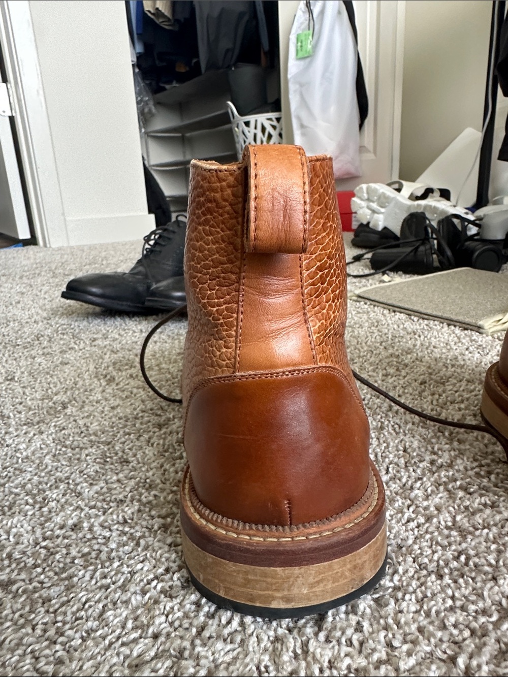 Taft Size 10, 43 Rome Leather Cap Toe Dress Boots - Picture 5 of 13